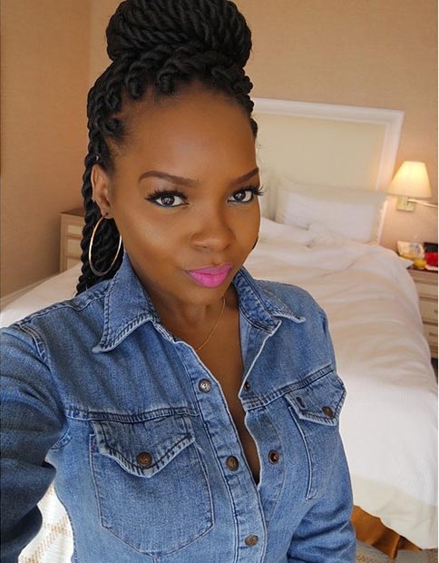 Senegalese twist hairstyles for black women 