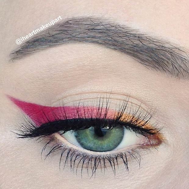 Pink & Orange Ombre Eyeliner