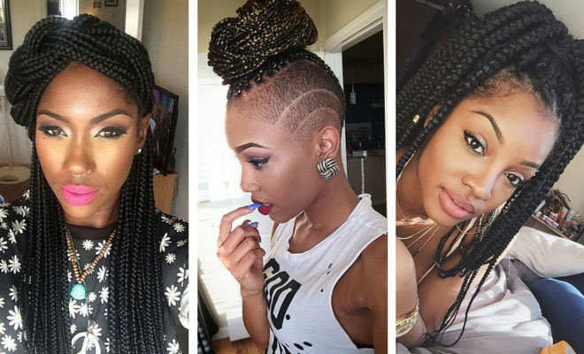 Box braid pin hot sale up hairstyles