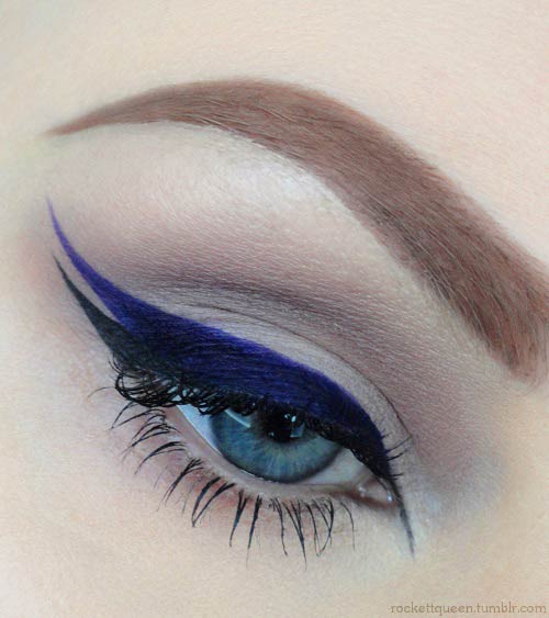 Double Winged Black & Purple Eyeliner