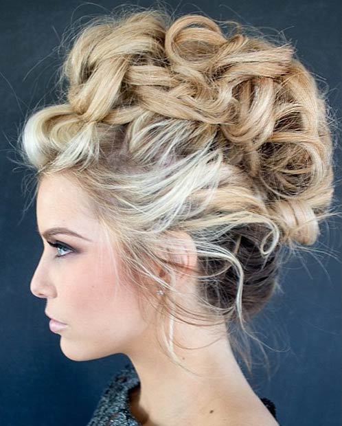 Curly & Messy Updo