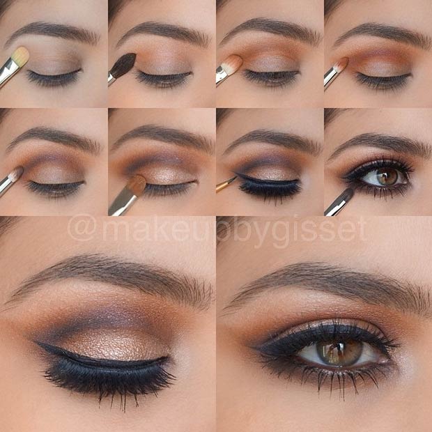 step by step eye makeup smokey eye