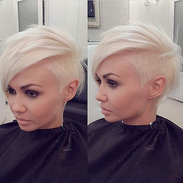 Shaved Short Hairstyles for Women