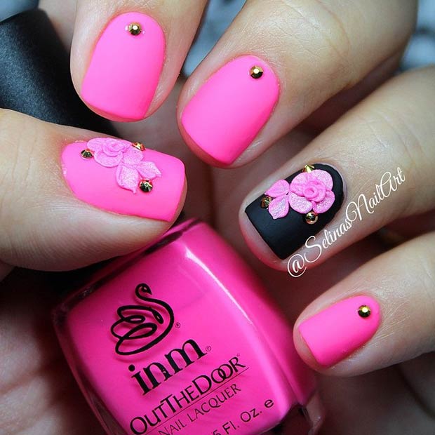 Pink Matte Nails