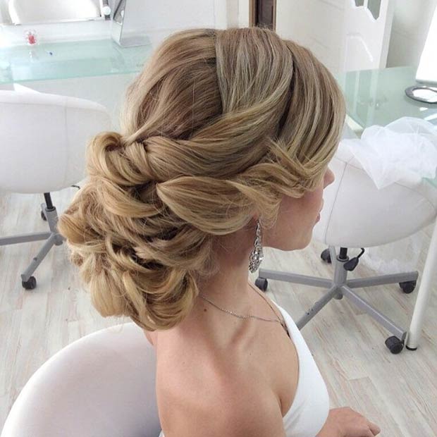 Twisted Bridal Low Updo