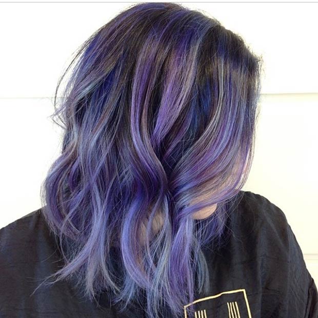 Bob Hairstyles Purple