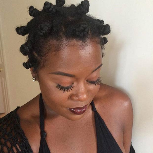 Cute Braided Style with Bantu Knots