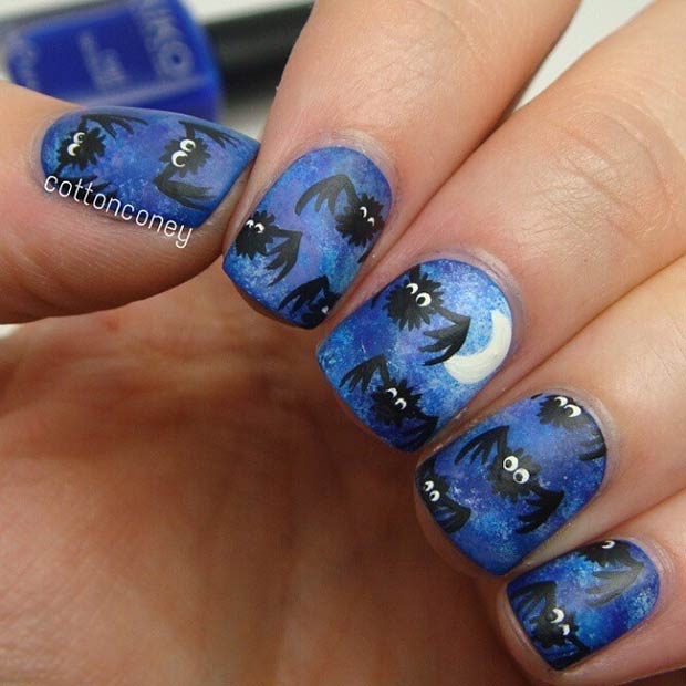 35 Cute and Spooky Nail Art Ideas for Halloween  StayGlam  StayGlam