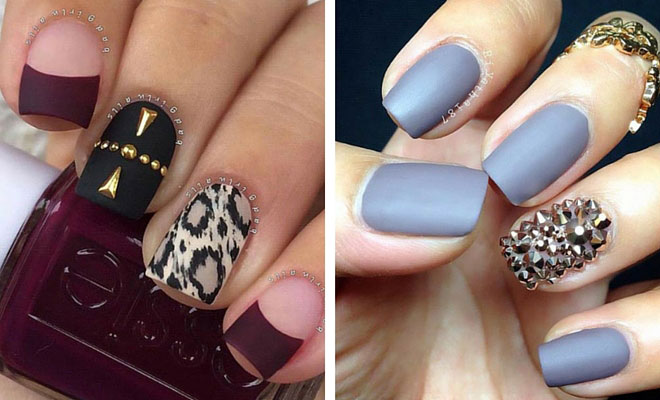 matte nails for fall; simple matte nails;chic nail designs;easy