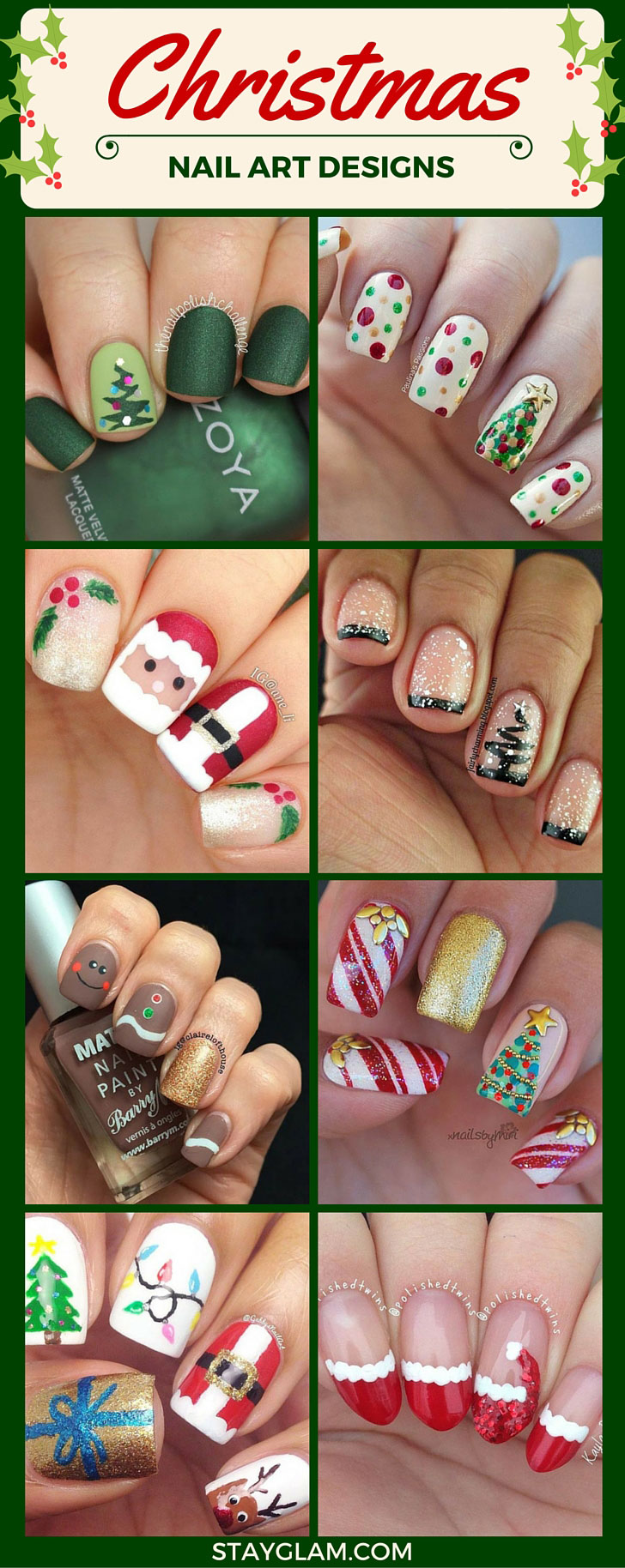 31 Christmas Nail Art Design Ideas | StayGlam