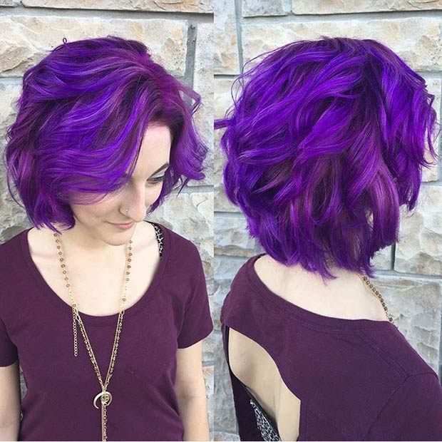 Purple Bob Hairstyles