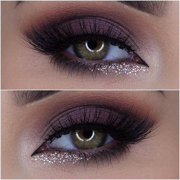 black and gold glitter eyeshadow