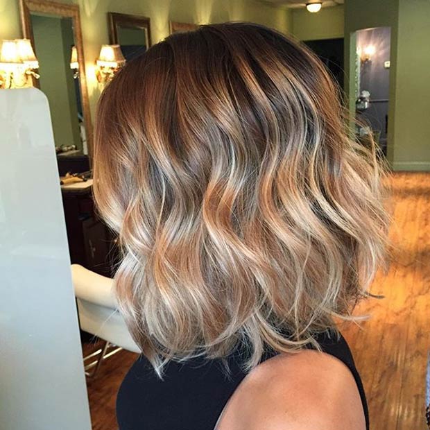 bob haircut with waves