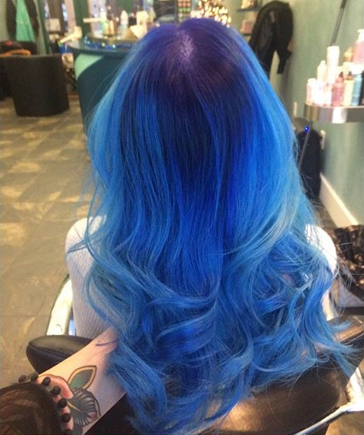 41 Bold and Beautiful Blue Ombre Hair Color Ideas - StayGlam