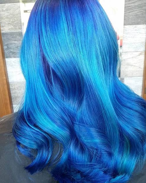41 Bold and Beautiful Blue Ombre Hair Color Ideas - StayGlam