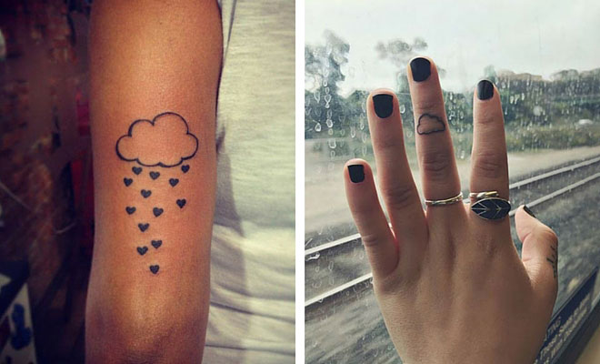 24 Adorable Cloud Wrist Tattoos