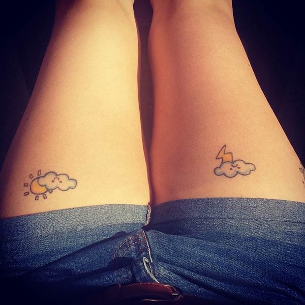 23 Cute Cloud Tattoo Designs and Ideas | StayGlam