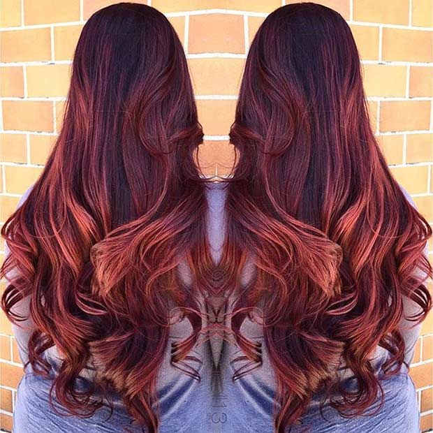 highlights red hair color ideas