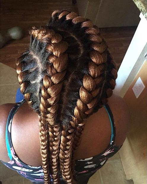 Goddess braids hairstyles for black women 