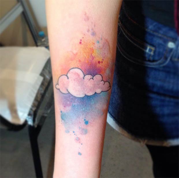 Rain cloud tattoo by Chinatown Stropky  Tattoogridnet