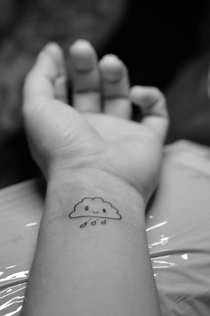 23 Cute Cloud Tattoo Designs and Ideas - StayGlam