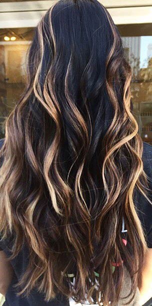 Blonde Highlights In Dark Brown Hair