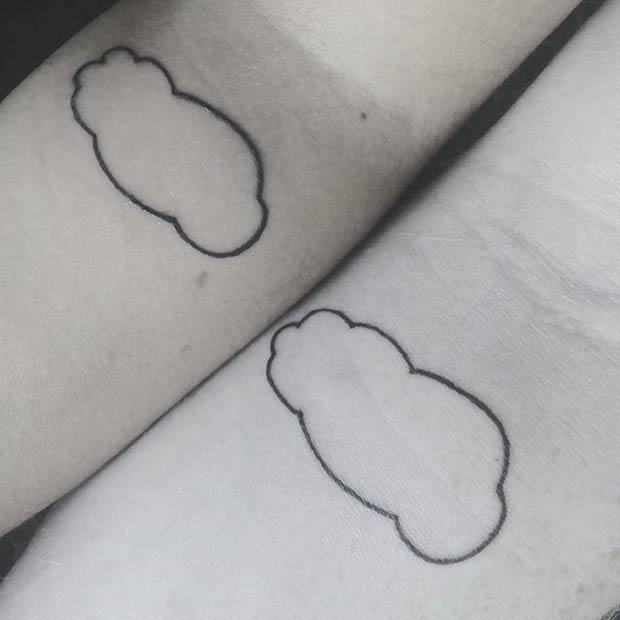 23 Cute Cloud Tattoo Designs and Ideas | StayGlam