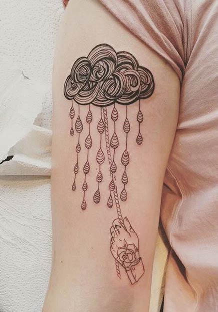 storm clouds tattoo