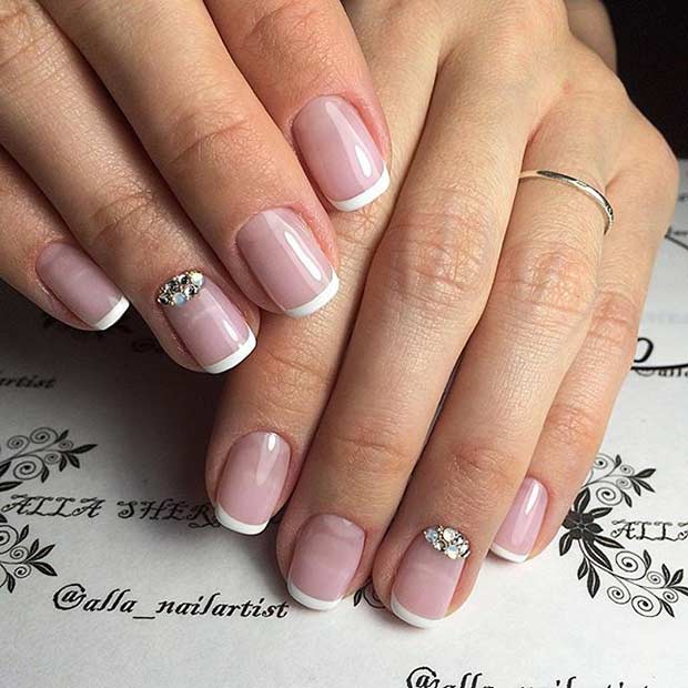 French Tip Nail Designs For Wedding 8