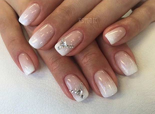 2. Elegant Ombre Wedding Nails - wide 2