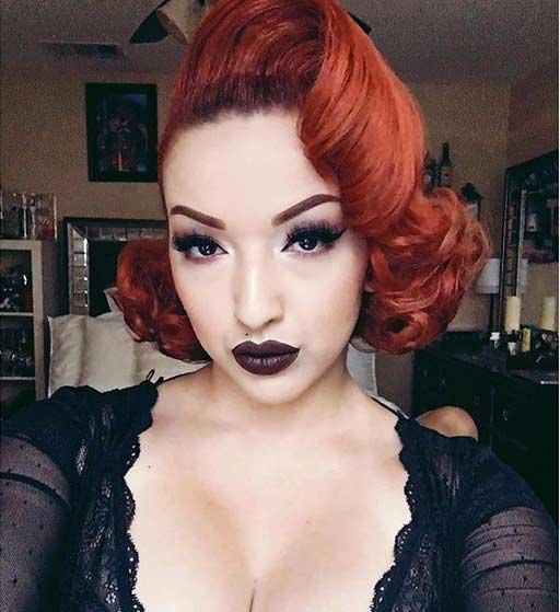 Sexy Curly Pin Up Hairstyle