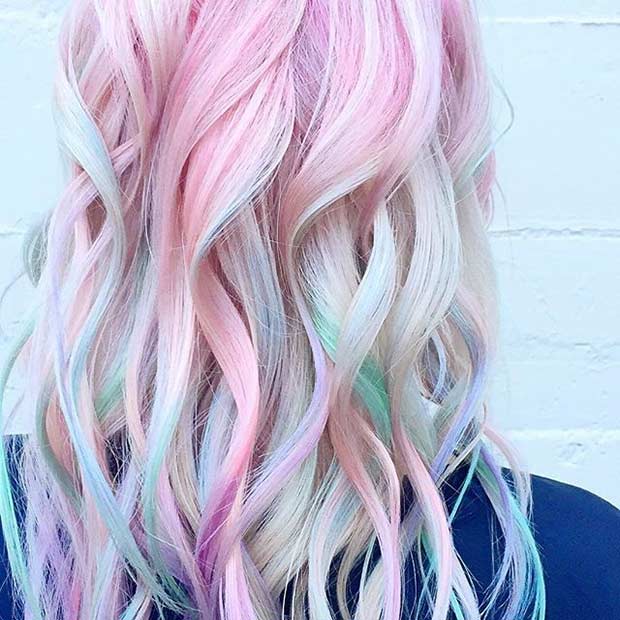 pastel hair color lines