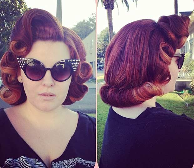 Curly Pin Up Updo Style