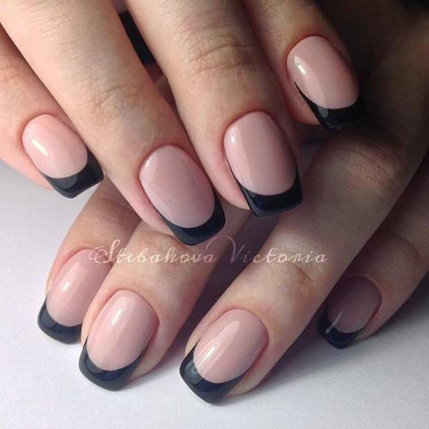 Black French Tip Nails