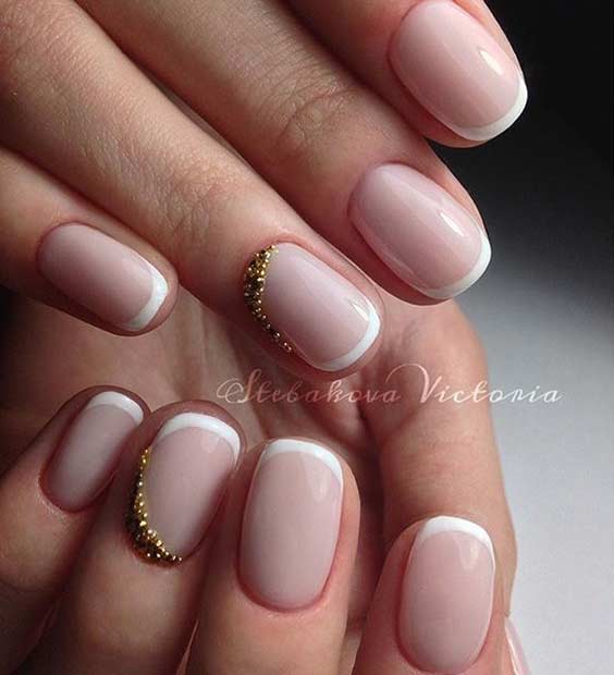 Elegant White French Tip Nail Design 