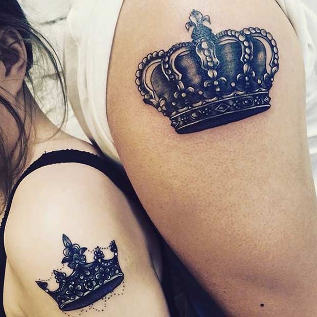 51 King and Queen Tattoos for Couples  StayGlam