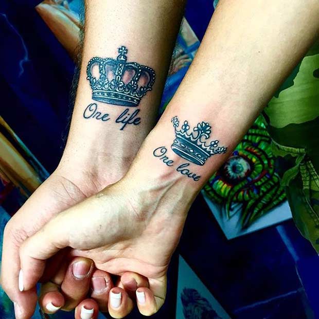 40 King and Queen Tattoos for Lovers That Kick Ass