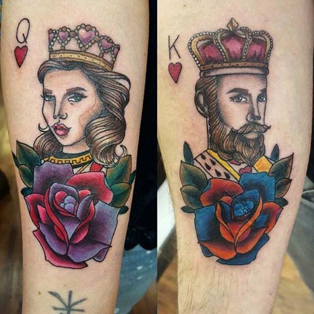 8th Gate Tattoo - 👑 King & Queen 👑 tattoos for a loverly couple