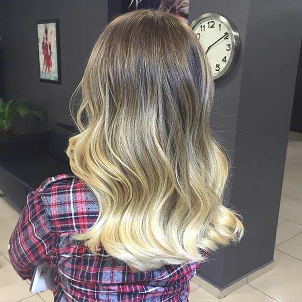 Medium Hair Blonde Balayage Ombre