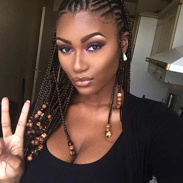 Micro Cornrows Hairstyle for Black Women