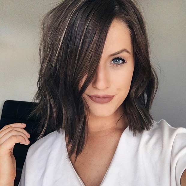 bob haircut brunette