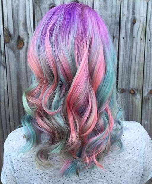 Rainbow Candy Hair Color Idea