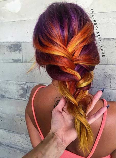 Sunset Hair Color Idea