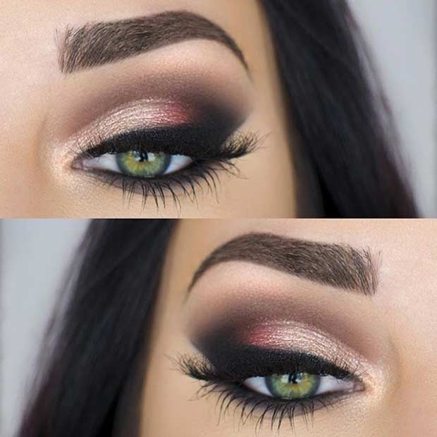 Evening Makeup Look for Green Eyes
