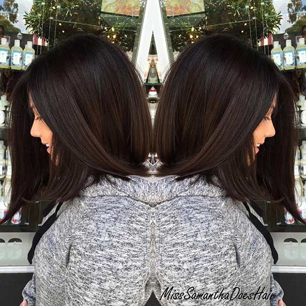 Mid Length Bob Haircut for Thick Hair