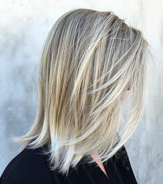 Ice Blonde Bob Haircut with Layers