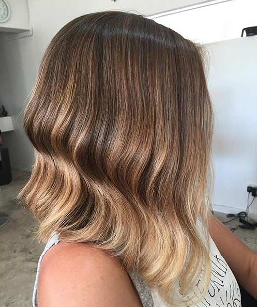 Wavy Bronde Bob Haircut Idea