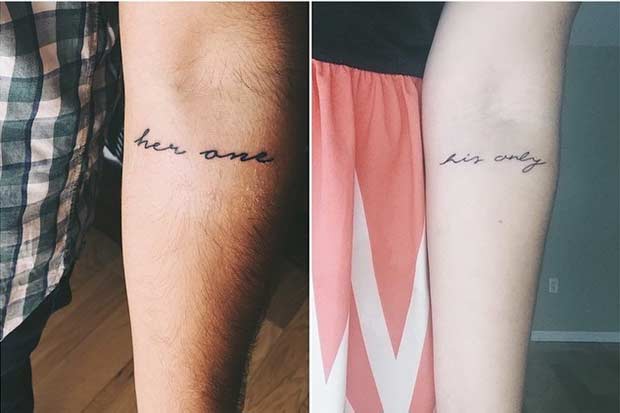 Couples Quote Tattoos 