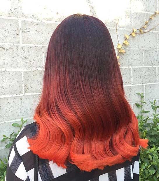 Fire Orange Tips Hair