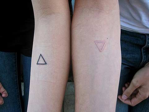 Inverse Matching Triangle Tattoo